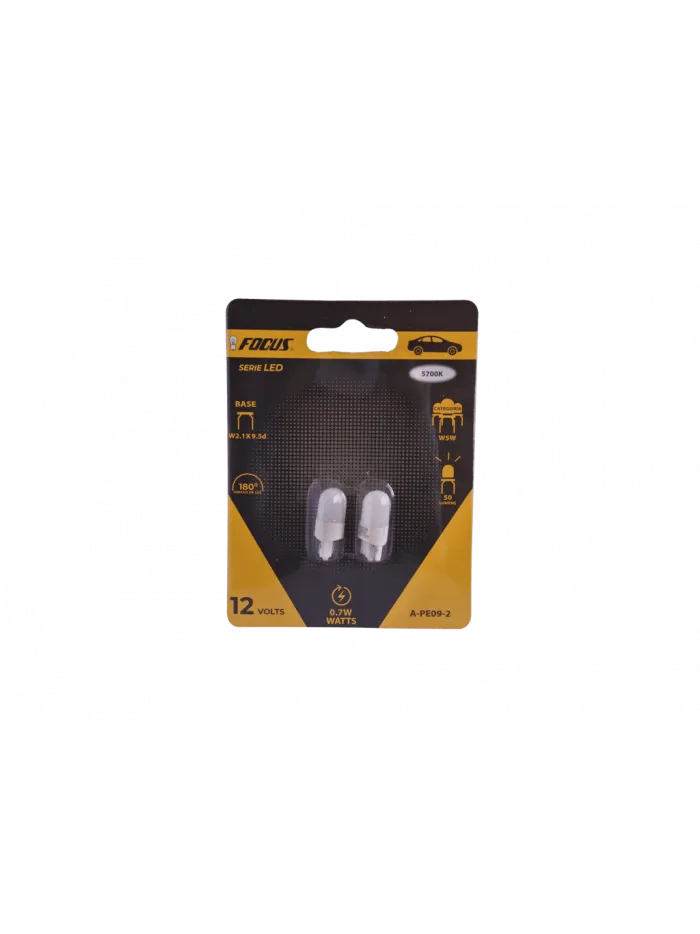 SET 2 AMPOLLETAS LED W5W T10 12V (A-158C)