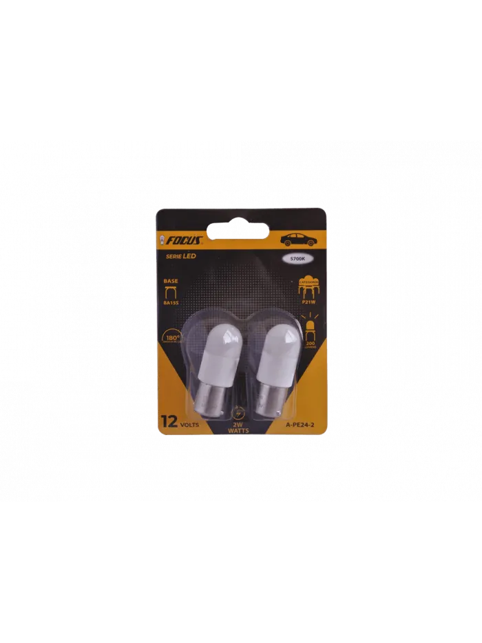 SET 2 AMPOLLETAS LED P21W 12V (A-1073C)
