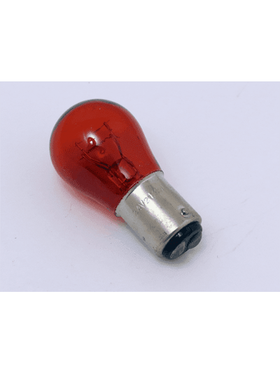 AMPOLLETAS 24V 21W BAU15S AMARILLA 2 CONTACTOS CACHOS DESCENTRADOS