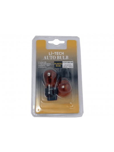 AMPOLLETAS 12V 32/3CP S25 PLASTIC BASE DE VIDRIO - AMBAR