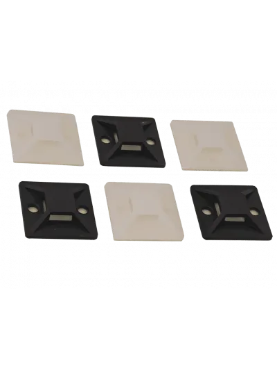 BASE AUTOADHESIVA para AMARRAS 25*25mm NEGRO