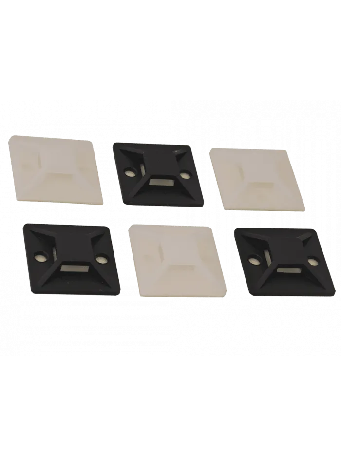 BASE AUTOADHESIVA para AMARRAS 30*30mm NEGRO