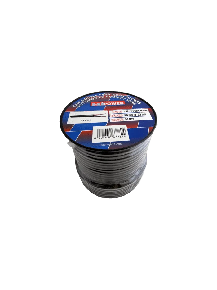 CABLE AWG 14 DOBLE - GOMA