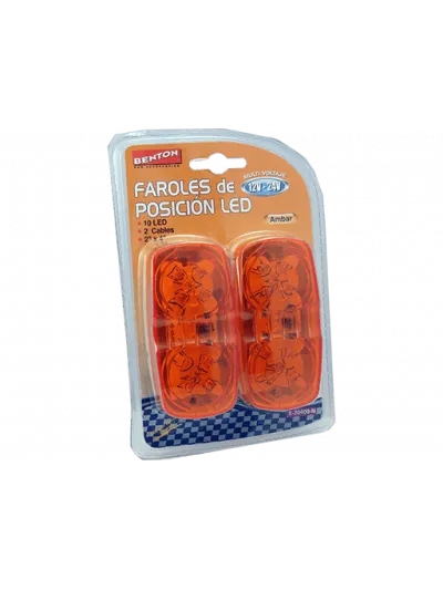 FAROL LATERAL LED AMBAR 12V/24V MULTIVOLTAJE
