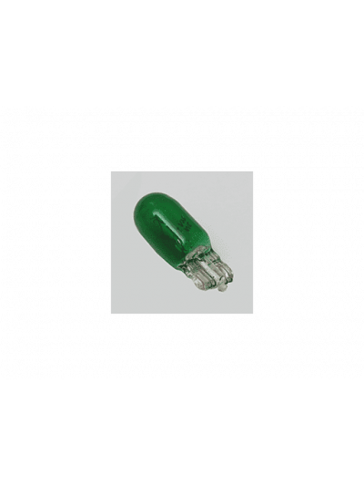AMPOLLETAS 24V 3W T10 BASE DE VIDRIO ( W2.1 X 9.5D) VERDE