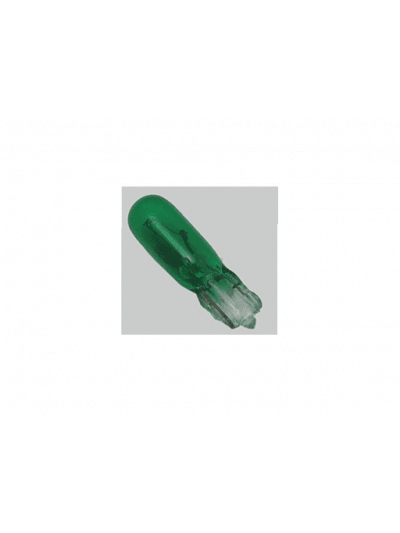 AMPOLLETAS 24V 1.2W T5 BASE DE VIDRIO ( W2 X 4.6D ) VERDE